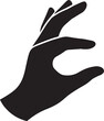 © Mdibrahim - Hand Gesture Holding or Measuring Small Amount | Black Silhouette Icon Vector