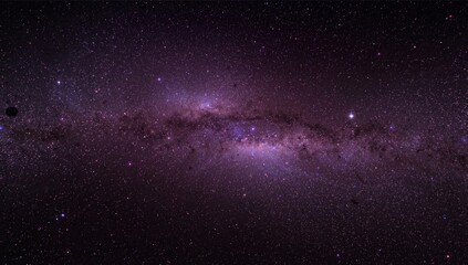 Wall Mural - A stunning panorama of the galaxy filled with countless stars and a bright blue band at its center