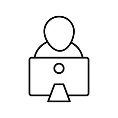 Developer icon with white background vector stock illustration