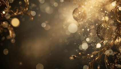 Wall Mural - Shimmering Gold Sparkle Soft Focus Elegant Backdrop