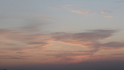 Wall Mural - Twilight Horizon Featuring Softly Tinted Clouds