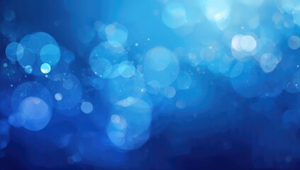 Wall Mural - Blue abstract bokeh backdrop
