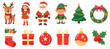 © Maxim Filitov - Christmas characters and objects illustrations set. Vector cartoon clipart for Christmas decorations