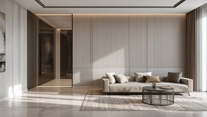 Wall Mural - Modern linear wall design for interior decor