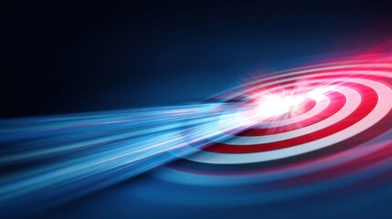 Wall Mural - Dynamic Abstract Background Featuring Vivid Circles and Light Trails, Ideal for Illustrating Concepts of Focus, Targeting, and Technology in Creative Designs