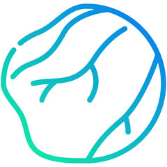 Wall Mural - cabbage gradient line icon