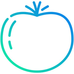 Wall Mural - tomato gradient line icon