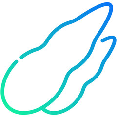 Wall Mural - yam gradient line icon