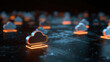 © Ps_Studio21 - Glowing cloud icons on digital circuit board symbolize secure cloud database system