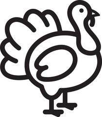 Wall Mural - Thanksgiving Turkey_traced