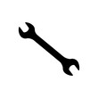 © Techzaka - Double wrench spanner silhouette vector flat illustration design.