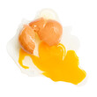 © conzorb - single broken egg with yolk isolated