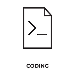 Coding Vector, Icon Or Logo Sign Isolated Symbol Illustration