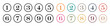 © sojibadnan354 - Numbers Icon Set 0 9 vector. Modern colorful numbers button set. Numbers in circle