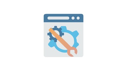 Web Application Settings and Maintenance Configuration Animation illustration