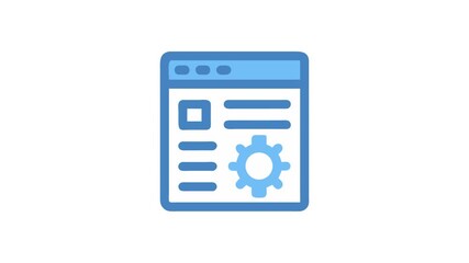 Flat icon representing website settings and configuration setup