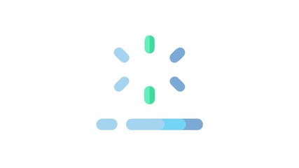 Wall Mural - Loading icon graphic flat Animation design on White backdrop