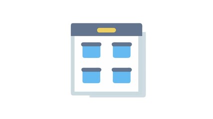 Wall Mural - Calendar icon graphic showing appointments and events schedule