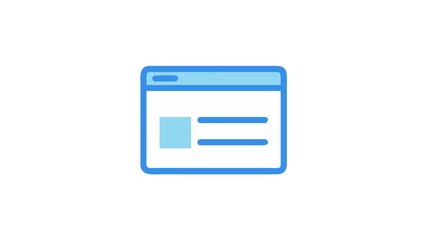 Website Interface Icon, Flat Style, Isolated on White Background