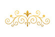 © Ha - Golden Vintage Fleur-de-Lis Swirl Ornament