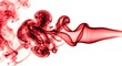 © Hajira - Abstract red smoke swirls and patterns against a bright white background creating a dreamy effect