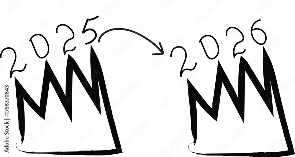 Time Transition 2025 to 2026 - A Conceptual Leap Year Symbolized by ...