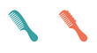 © ShapeCraft - Two colorful combs teal and coral displayed against a clean white background