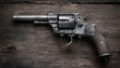 © Oleksiy - Old retro metal revolver. Gun concept