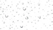 © SharminAkter - Realistic transparent water drops on transparent background liquid water-drop top view glass plate sprinkle, spritz effect, wet spray droplet, dripped, bubble splash on leaf surface, window