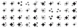 © NOVA STOCK - Sparkle star icon set. Sparkle, stars or shine icon set vector collection of different stars in black color. Shine icon. AI generated star icons collection. Artificial Intelligence sparkle symbol.