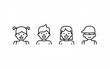 © Sharon - Set of line icons related to child care,   international children day, kid rights, parenthood. Outline icon collection. Editable stroke. Vector illustration. High quality