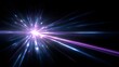 © Kdhtdg - Vibrant exploding starburst of brilliant light streaks across a deep black cosmic background