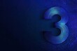 © boy - A stylized numeral '3' in glowing blue hues floats against a deep blue digital backdrop