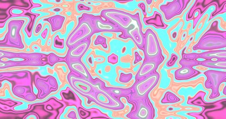 Wall Mural - Creative visuals come to life in a vibrant tunnel filled with swirling colors and shapes. This seamless loop offers a dynamic screensaver experience, energizing any space.