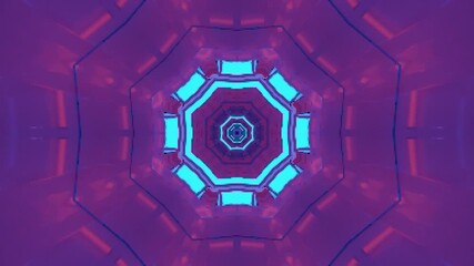 Wall Mural - A visually engaging tunnel filled with bright, vibrant colors loops seamlessly, creating an immersive experience that draws viewers in. Dynamic patterns fluctuate in a mesmerizing manner.