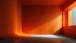 © Disa - Warm Orange Interior Corridor Bathed In Sunlight From Narrow Blue