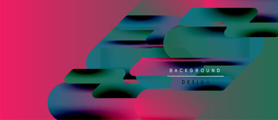 Poster - Abstract vibrant design. Gradient colors blend, creating dynamic shapes. Modern aesthetic, suitable for backgrounds, presentations.