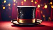 © meka - Elegant Ringmaster Hat with Golden Details on Festive Stage Background