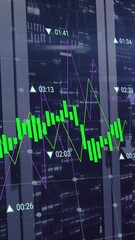 Wall Mural - Animation of data processing over computer servers
