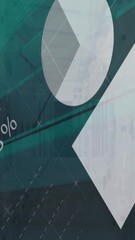 Wall Mural - Animation of data processing over computer servers
