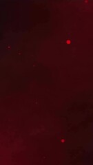 Wall Mural - Animation of red spots and red lightning on black and red background