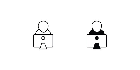 Developer set icon with white background vector stock illustration
