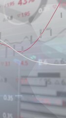 Wall Mural - Financial data charts and graphs animation over stock market statistics