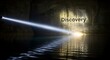 © night - Light beam shines through cave water highlighting discovery concept perfectly