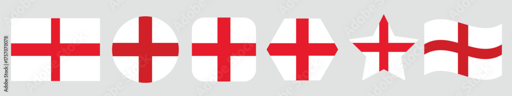 Vector illustration of Saint George's Cross – the official flag of ...