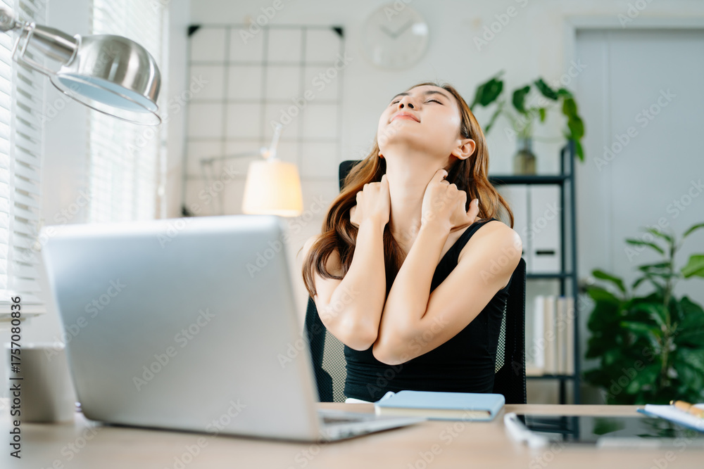 Curated visual reference: Gallery Detail: Office Woman Suffering Back Pain From Sitting Too Long At