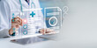 © Antony Weerut - Online medical checklist concept. Doctor doing online checklist document, smart healthcare. physician assessment expert checks patient care quality, hospital assessment of treatment. checkup.