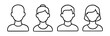 © Ira - Simple avatar profile people icon set on transparent background