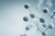 © Aleksey - Abstract Molecular Structure with Blurred Blue Background - Science Concept.