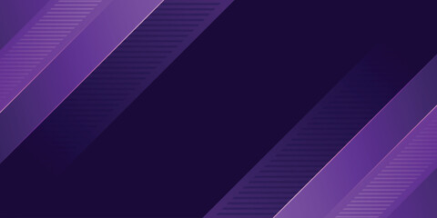 Wall Mural - Abstract modern dark purple geometric design with glowing lines background